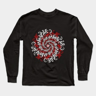 Calligraphy Black Long Sleeve T-Shirt